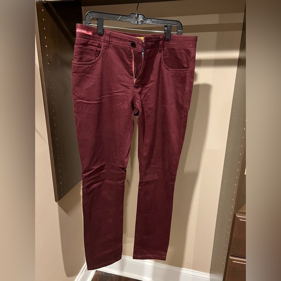 Burgundy Pants with Paisley Lining - Picture 1 of 8